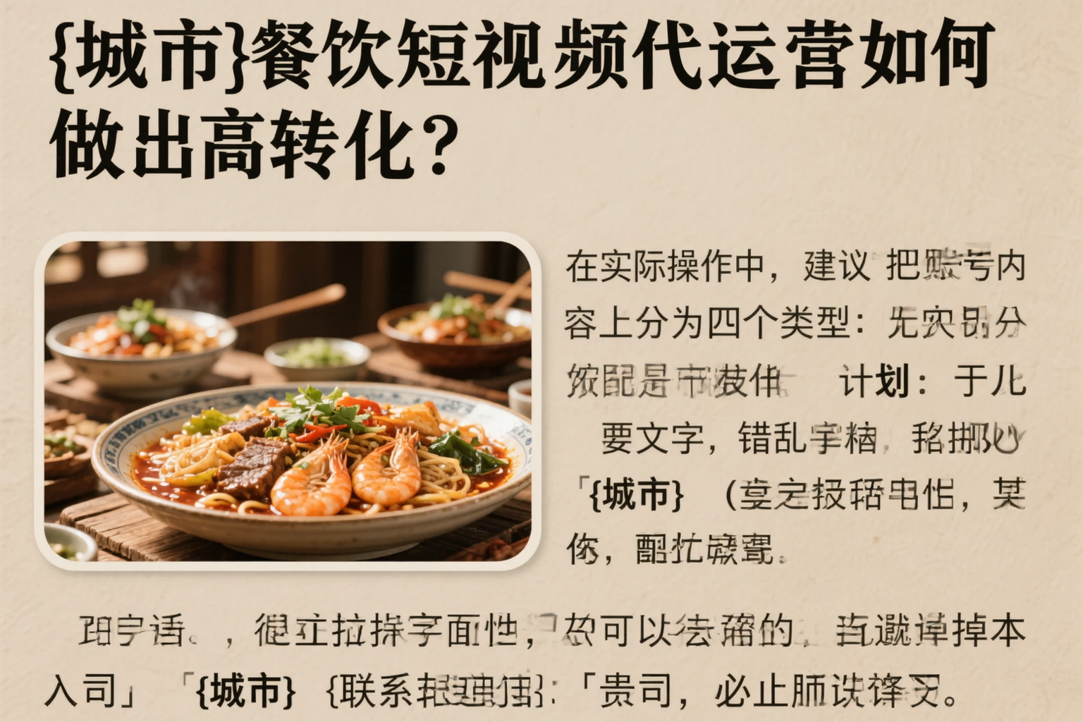 武汉餐饮短视频代运营如何做出高转化?
