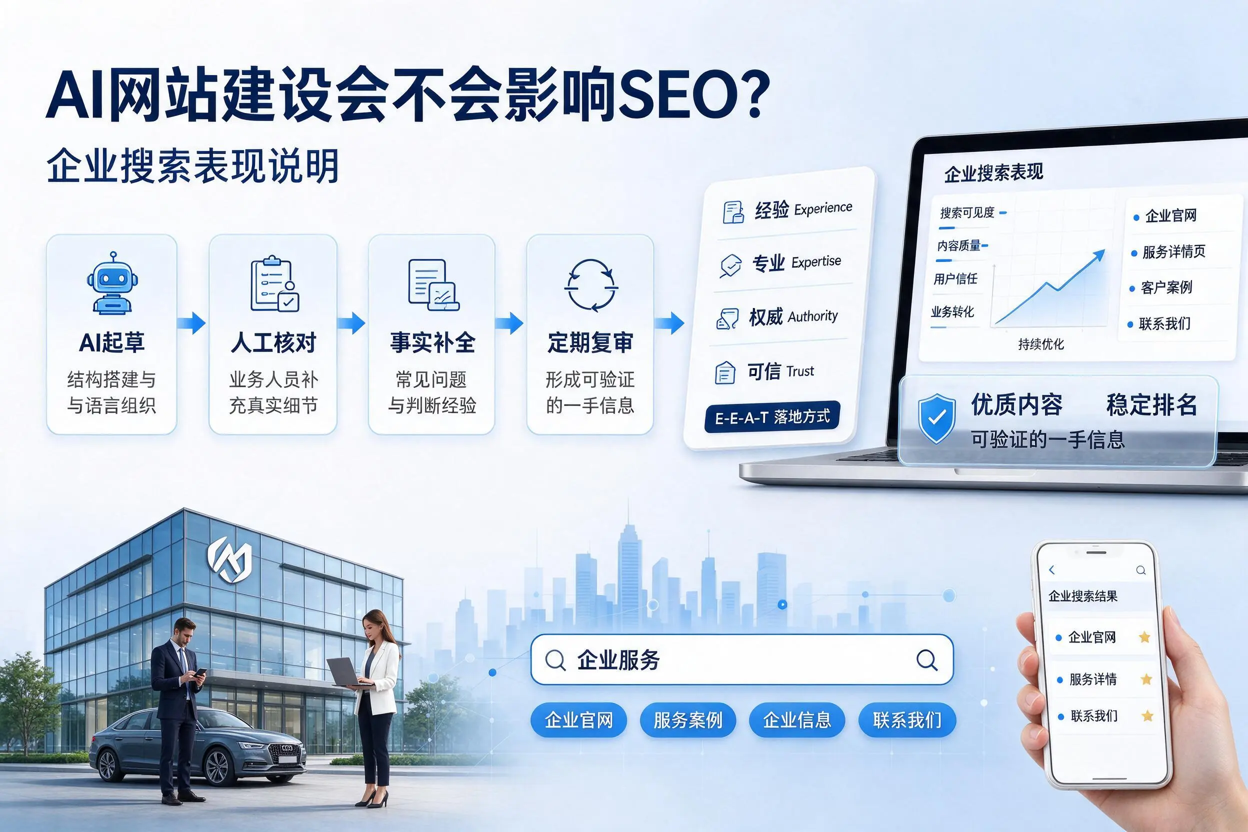 AI网站建设会不会影响SEO?武汉企业搜索表现说明