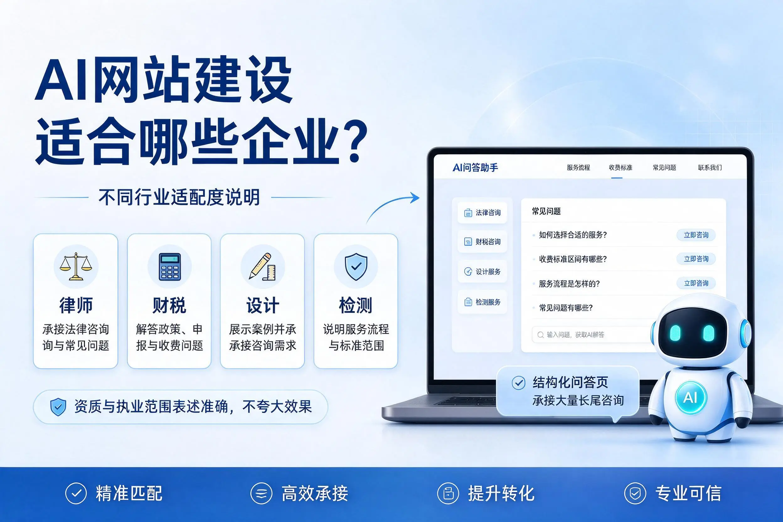 AI网站建设适合哪些企业?武汉不同行业适配度说明